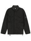 Cotton Blend Lens Wapen Zip-Up Jacket Black - CP COMPANY - BALAAN 2