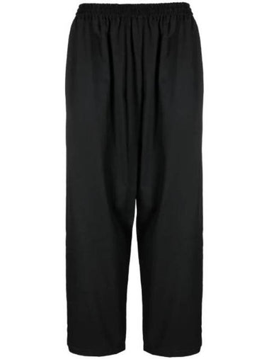 Elastic Wool Straight Pants Black - ACNE STUDIOS - BALAAN 1