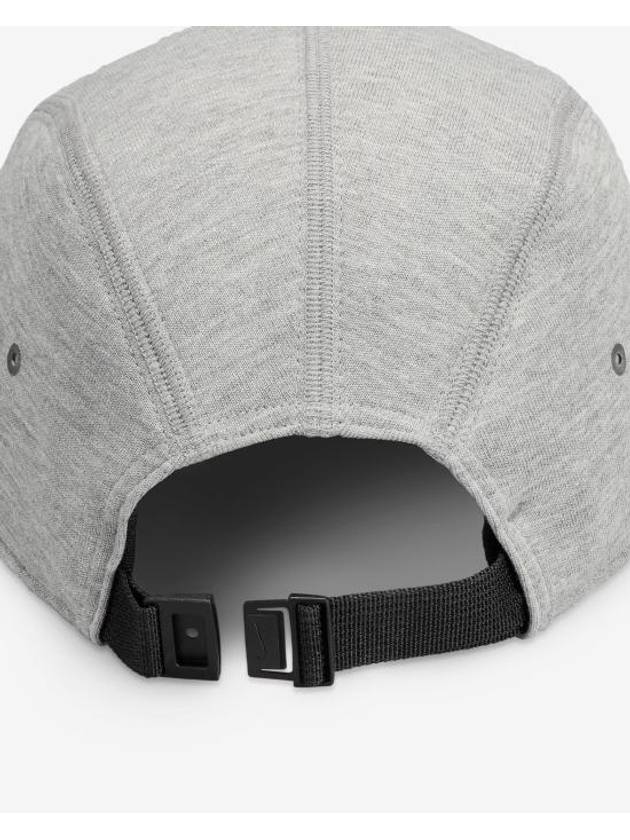 Fly Unstructured Flat Bill Tech Fleece Snapback Dark Grey Heather - NIKE - BALAAN 3