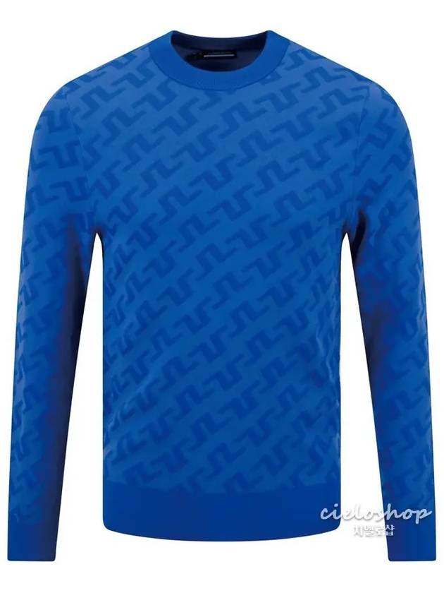 BRIDGE Mono Men s Golf Knit Sweater Blue AMKW07005 - J.LINDEBERG - BALAAN 1