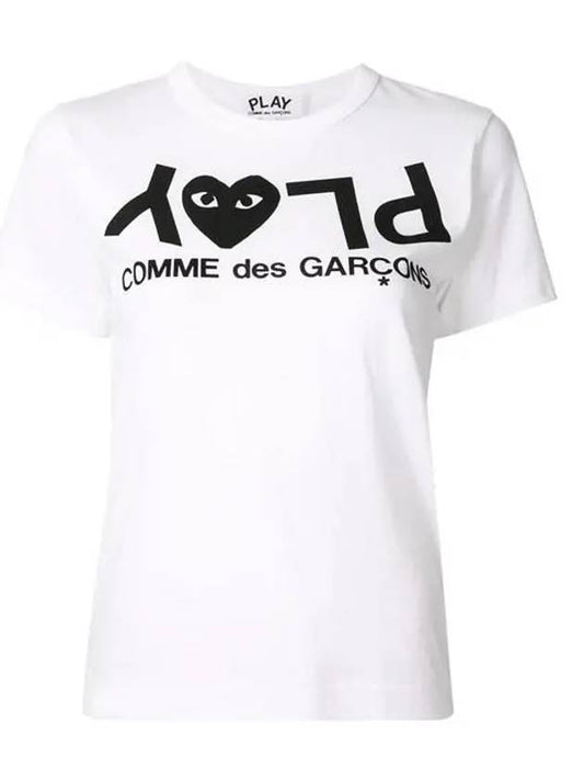 Play AZ T067 Reverse Logo Short Sleeve T Shirt - COMME DES GARCONS - BALAAN 1