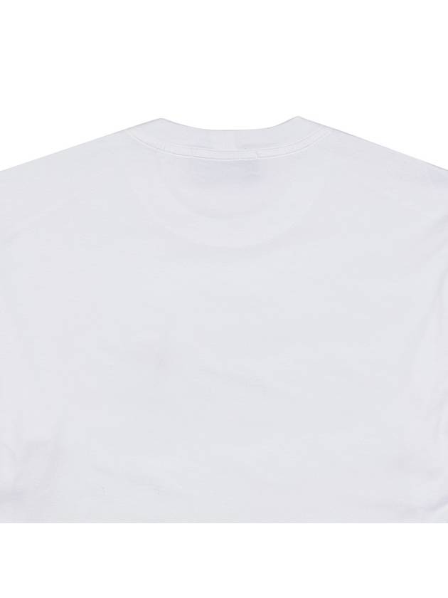 Slimfit Cotton Jersey Short Sleeve T-shirt White - STONE ISLAND - BALAAN 7