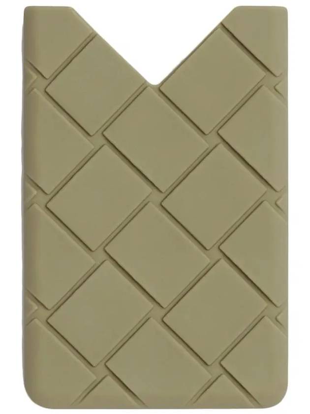 Intrecciato Silicone Card Holder Light Green - BOTTEGA VENETA - BALAAN 4