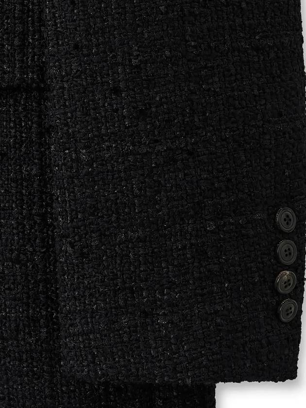 Pencey Tweed Double-Breasted Coat Black - NOIRER - BALAAN 7