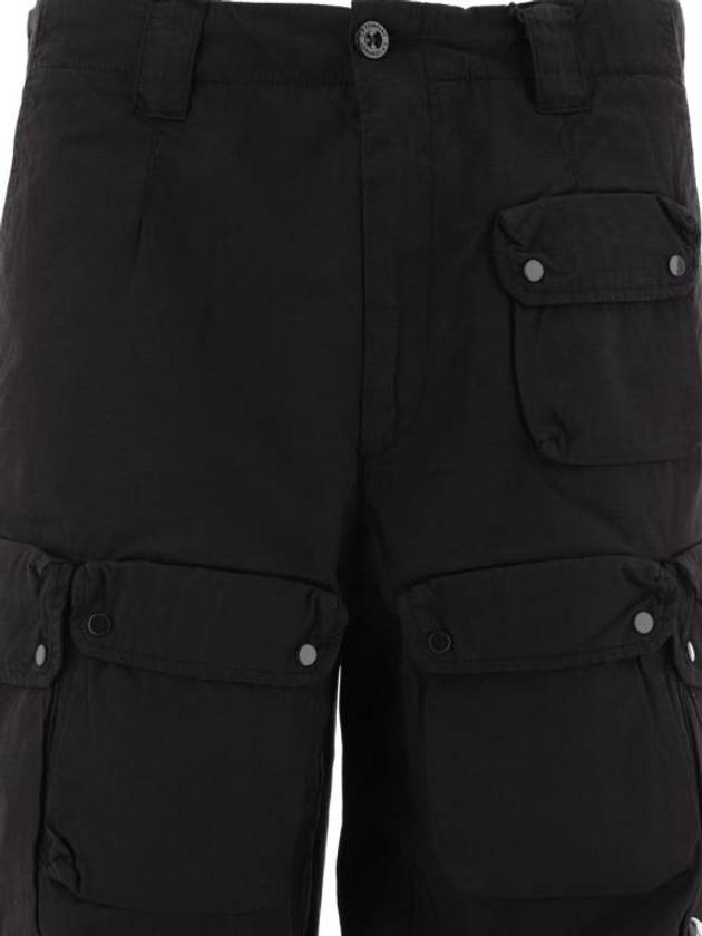 Rip-Stop Loose Utility Cargo Straight Pants Black - CP COMPANY - BALAAN 4