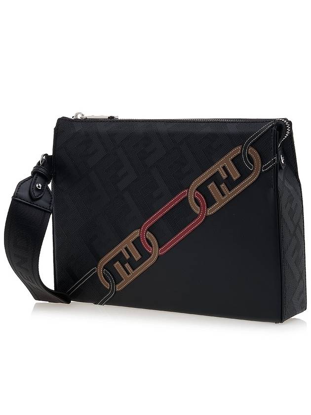men's entertainment FF chain print clutch bag black - FENDI - BALAAN.