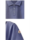 Men's Arm Logo Short Sleeve Polo Shirt Blue - MONCLER - BALAAN 6