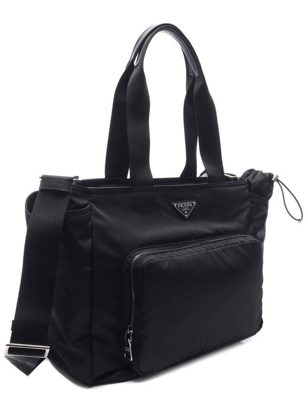 Triangle Logo Re-Nylon Baby Tote Bag Black - PRADA - BALAAN 4