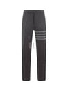 Donegal Tweed Low Rise 4 Bar Backstrap Straight Pants Grey - THOM BROWNE - BALAAN 2