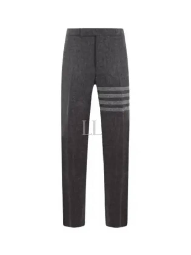 Donegal Tweed Low Rise 4 Bar Backstrap Straight Pants Grey - THOM BROWNE - BALAAN 2