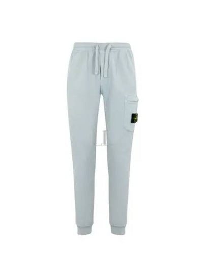 Compass Patch Cotton Jersey Track Pants Sky Blue - STONE ISLAND - BALAAN 2