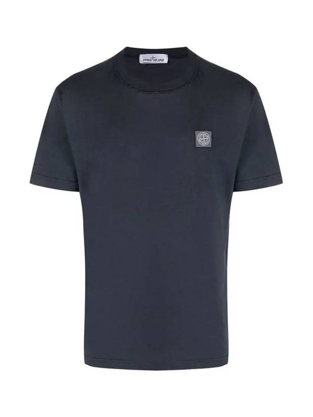 Men's Logo Short Sleeve T-Shirt Navy - STONE ISLAND - BALAAN 3