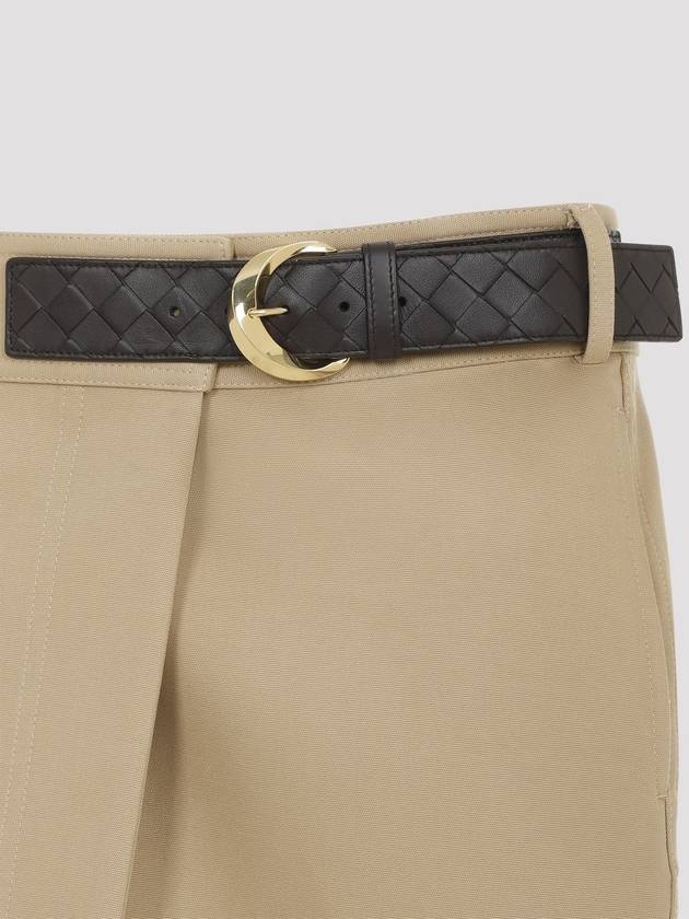 Belted Midi H-Line Skirt Nude - BOTTEGA VENETA - BALAAN 4