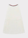 Cotton Stripe Pleated Skirt White - THOM BROWNE - BALAAN 2