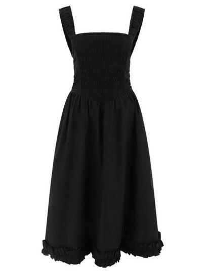 Midi Dress F9344099 Black - GANNI - BALAAN 2