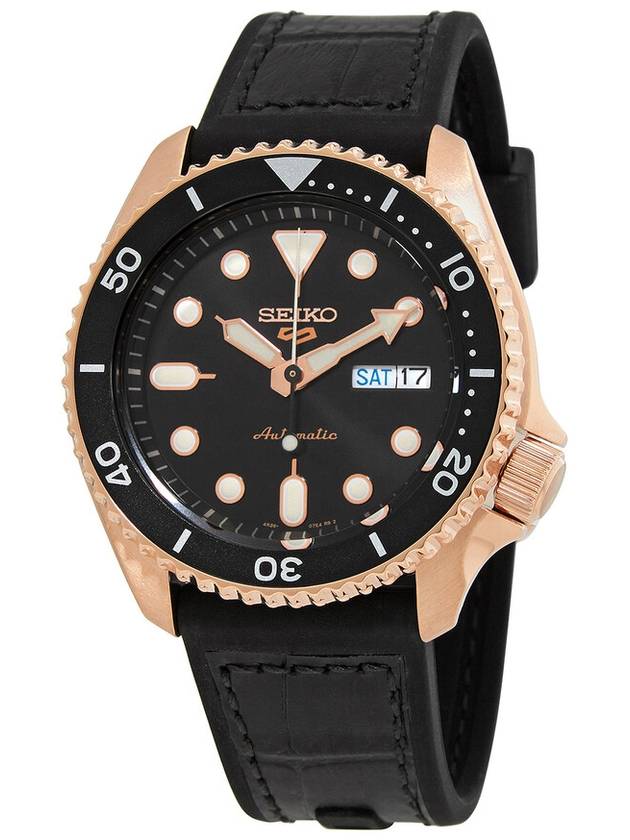 5 Sports Automatic Watch Black - SEIKO - BALAAN 2