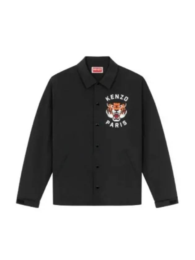 Lucky Tiger Quilted Coach Jacket Black - KENZO - BALAAN 2