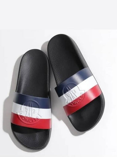 24 4C00030 01A49 998 Basil Emboss Logo Slippers - MONCLER - BALAAN 1