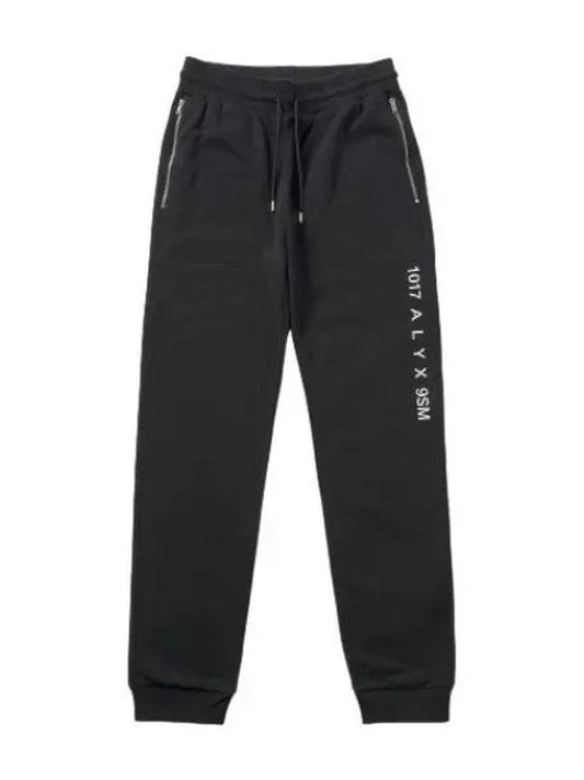 Vertical logo print jogger pants black - 1017 ALYX 9SM - BALAAN 1