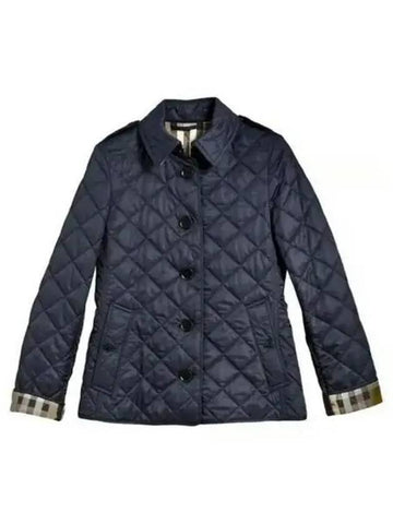 New Frank Be Quilted Jacket Navy 271884 - BURBERRY - BALAAN 1