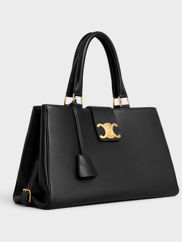 Appoline Medium Supple Calfskin Tote Bag Black - CELINE - BALAAN 3