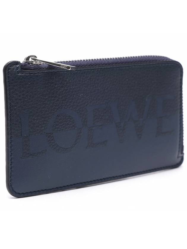 split logo zipper card wallet navy - LOEWE - BALAAN.