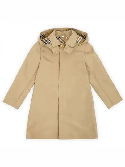 Kids Hooded Trench Coat Beige - BURBERRY - BALAAN 2