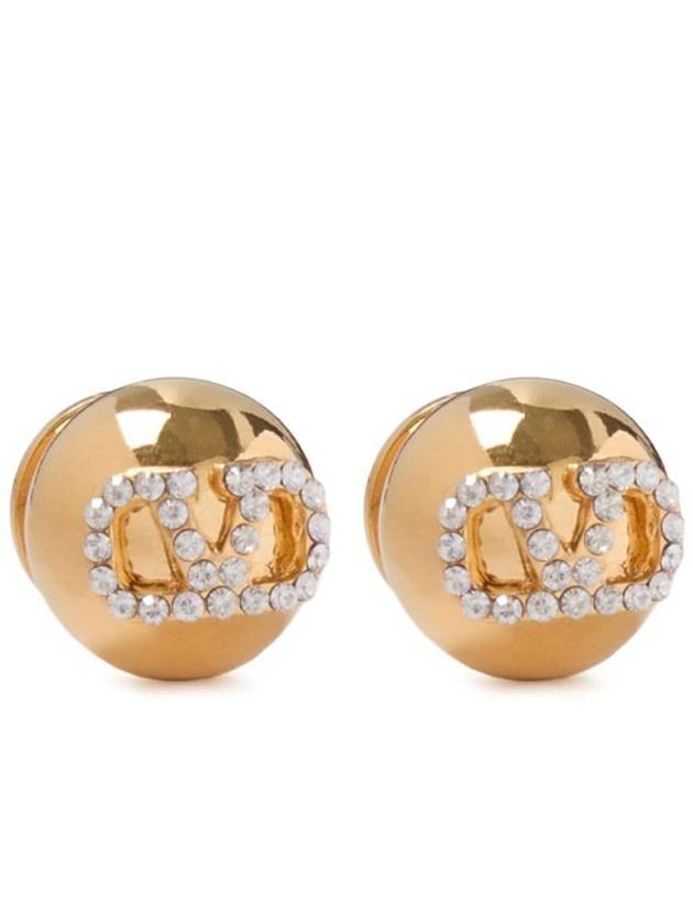 VALENTINO VLOGO SIGNATURE STRASS EARRINGS - VALENTINO - BALAAN 1