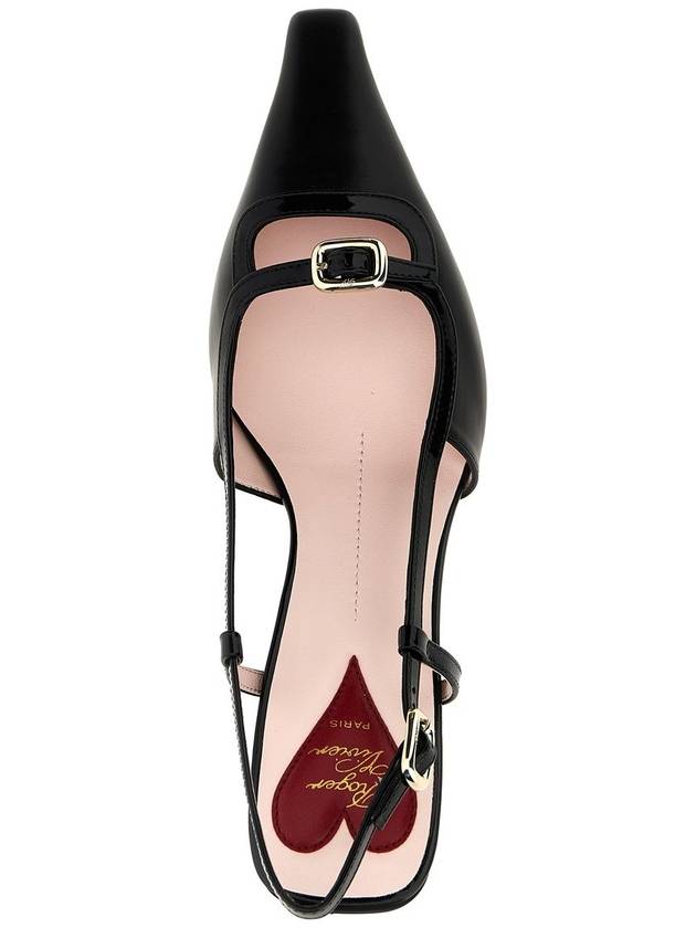 Viv' Canard Metal Mini Buckle Slingback Heel Black - ROGER VIVIER - BALAAN 5