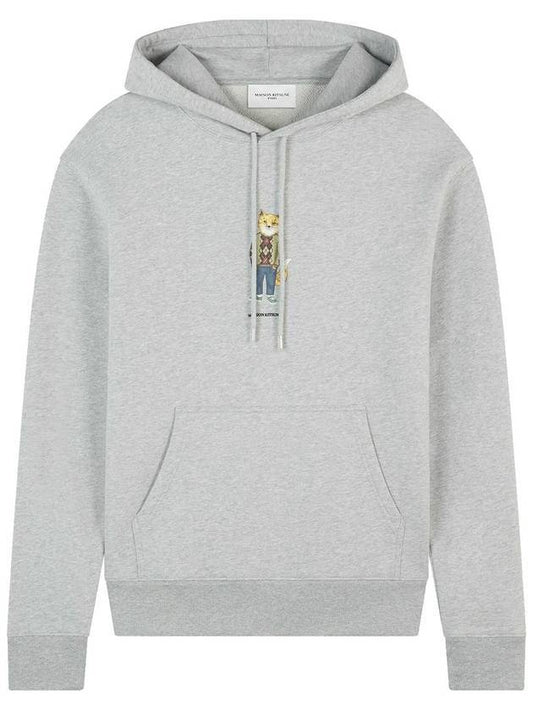 Dressed Fox Regular Hood Light Grey Melange - MAISON KITSUNE - BALAAN 1