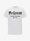 Watercolor Graffiti Short Sleeve T-Shirt White - ALEXANDER MCQUEEN - BALAAN 2