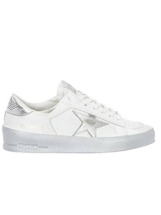 Stardan Silver Tab Low Top Sneakers White - GOLDEN GOOSE - BALAAN 1