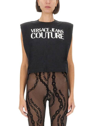 Versace Jeans Couture Tops With Logo - VERSACE - BALAAN 1