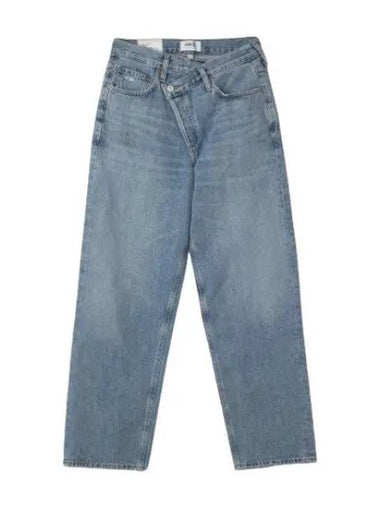 A Goldie Criss Cross Denim Pants Ether - AGOLDE - BALAAN 1