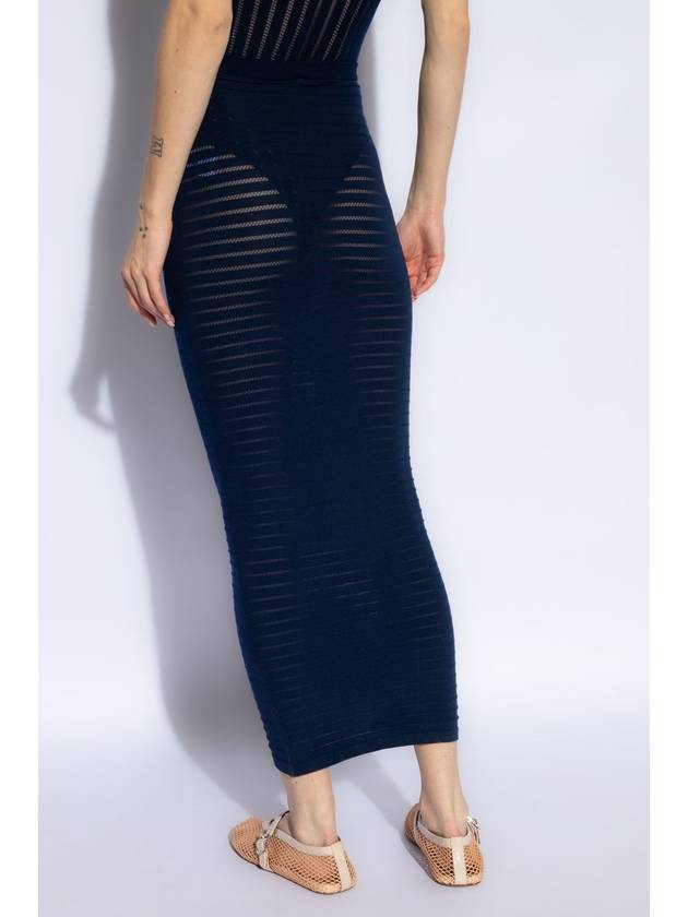 Striped Ribbed Maxi Skirt AA9J21935M875 - ALAIA - BALAAN 5