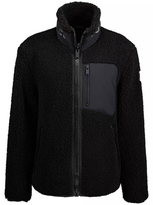 Men's Sagrek Shearling Fleece Zip-Up Jacket Black - MOOSE KNUCKLES - BALAAN 2