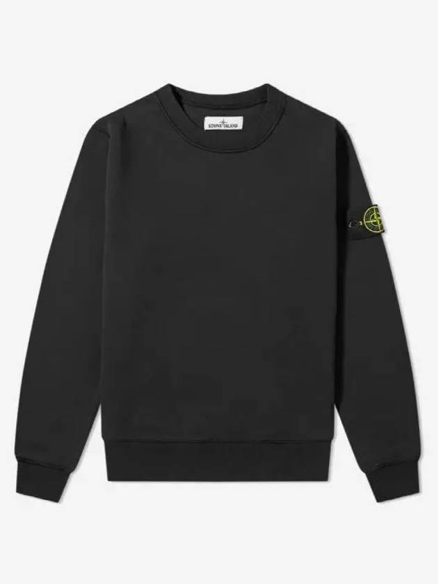 Wappen Patch Crew Neck Sweatshirt Black - STONE ISLAND - BALAAN 2