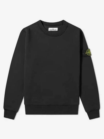 Wappen Patch Crew Neck Sweatshirt Black - STONE ISLAND - BALAAN 2