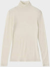 Wool Silky Turtleneck Ivory - NOIRER FOR WOMEN - BALAAN 3