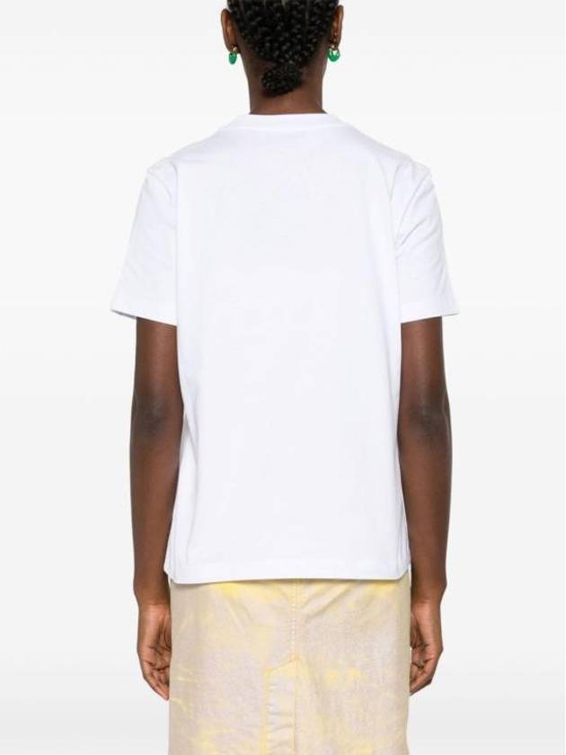 Logo Print Cotton Short Sleeve T-Shirt White - MSGM - BALAAN 4