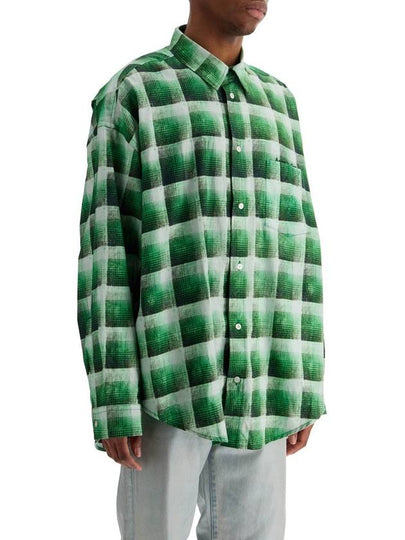 green checkered cotton flannel shirt - ACNE STUDIOS - BALAAN 2