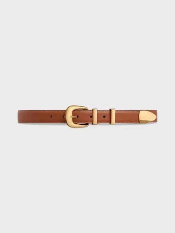 Medium Western Belt Natural Calfskin Tan - CELINE - BALAAN 1