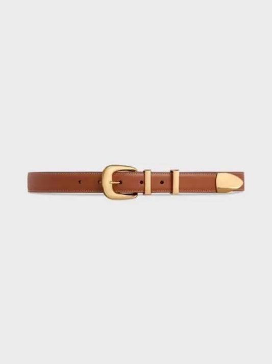 Medium Western Belt Natural Calfskin Tan - CELINE - BALAAN 1