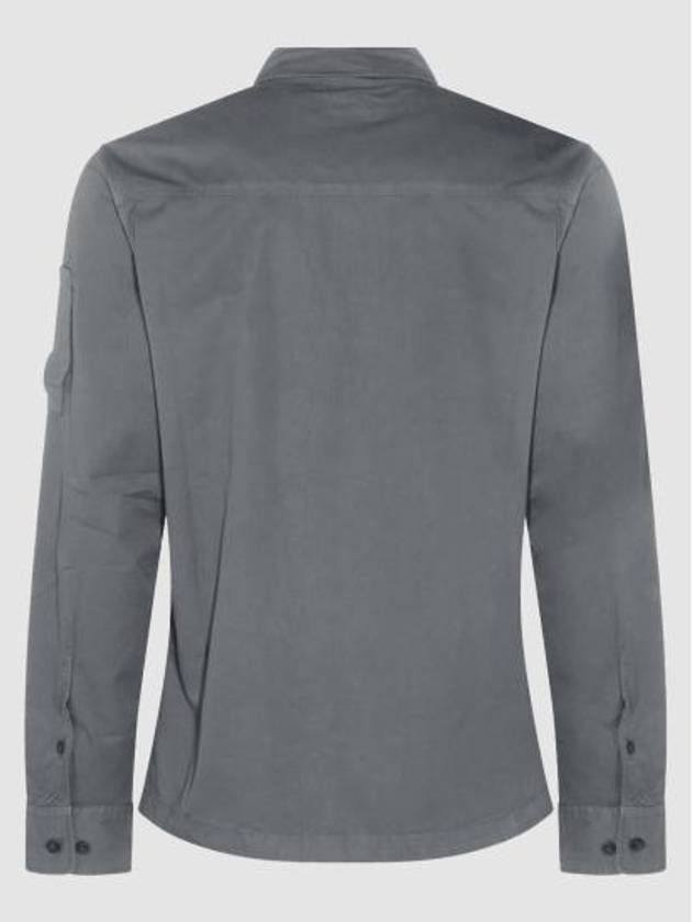 Full Zip Over Long Sleeve Shirt Grey - CP COMPANY - BALAAN 3