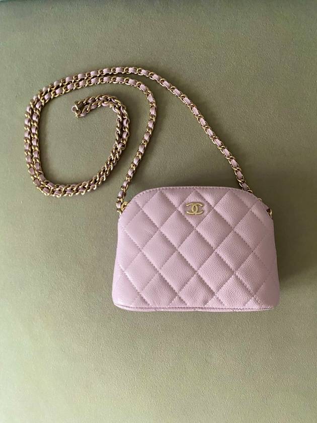 Halfmoon mini chain bag caviar lavender gold AP4000 - CHANEL - BALAAN 10