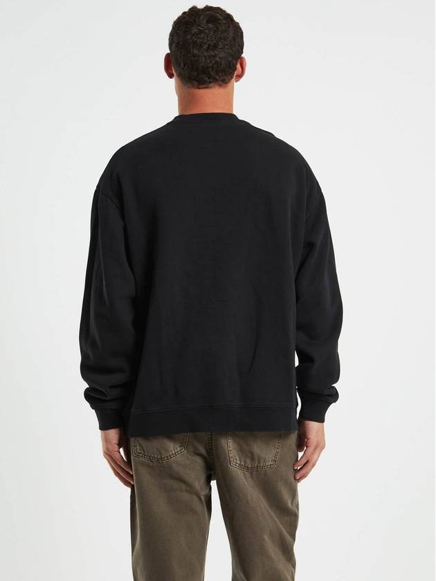 Two Dice Crew Neck Sweatshirt Black - STUSSY - BALAAN 3