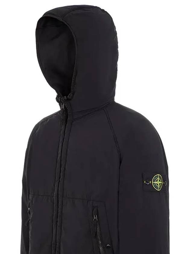 Men's Waffen Comfort Tech Reversible Padded Hooded Jacket Black - STONE ISLAND - BALAAN 6