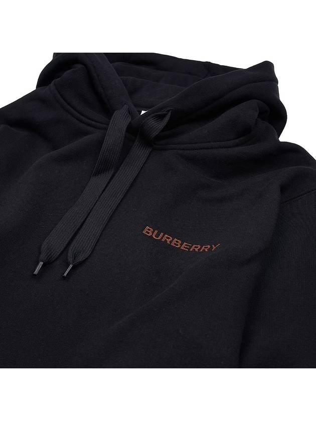 Logo Cotton Hoodie Black - BURBERRY - BALAAN 5