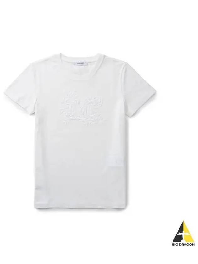 Sacha Cotton Short Sleeve T-Shirt White - MAX MARA - BALAAN 2