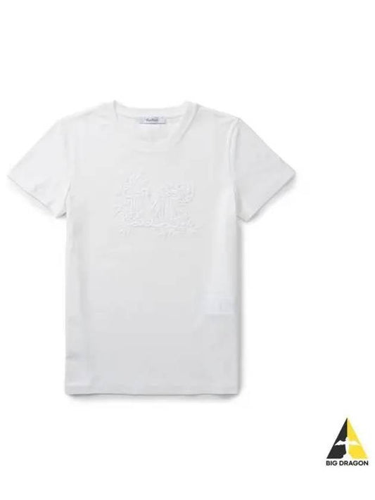 Sacha Cotton Short Sleeve T-Shirt White - MAX MARA - BALAAN 2